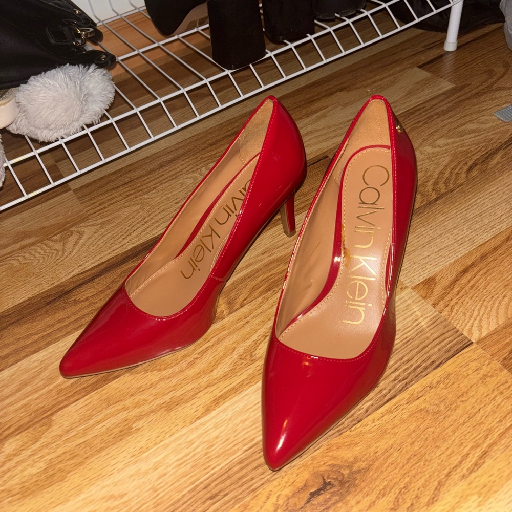Patent Red Calvin Klein Nilly Pumps